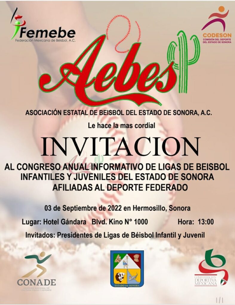 Congreso Anual De Ligas De Beisbol Infantiles Y Juveniles Del Estado De ...