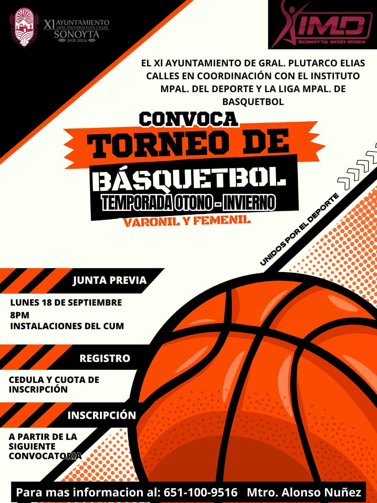 Convocatoria Torneo De Básquetbol Municipio De Sonoyta 0113