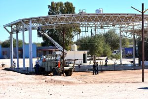 Área de Obras y Servicios Públicos trabajando en actividades dentro del núcleo ejidal.