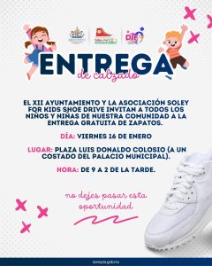 Recordatorio.. Es el dia de mañana la entrega de calzado.