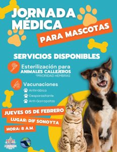 Jornada médica para mascotas.