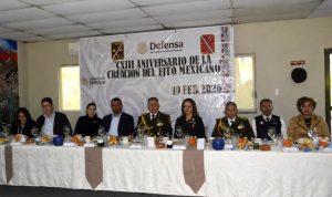 Acto cívico conmemorativo por los festejos del Día del Ejército Nacional.